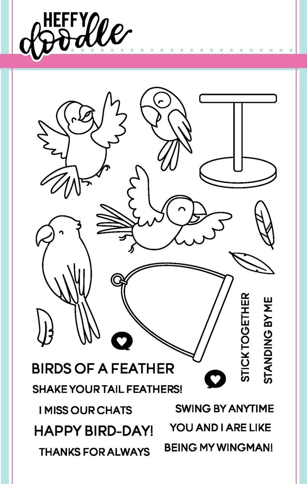Heffy Doodle Wingman Clear Stamps (HFD0055) (OUTLET)