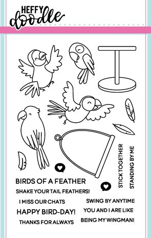 Heffy Doodle Wingman Clear Stamps (HFD0055) (OUTLET)