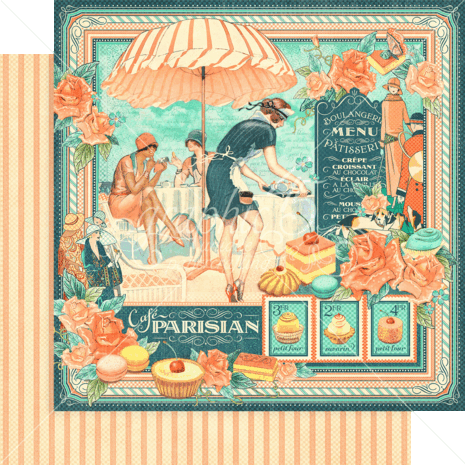Graphic 45 Cafe Parisian 12x12 Inch Deluxe Collector's Edition (4502534) (OUTLET)