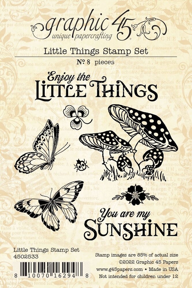 Graphic 45 Little Things Clear Stamps (4502533) (OUTLET) Graphic 45 Little Things Clear Stamps (4502533) (OUTLET)