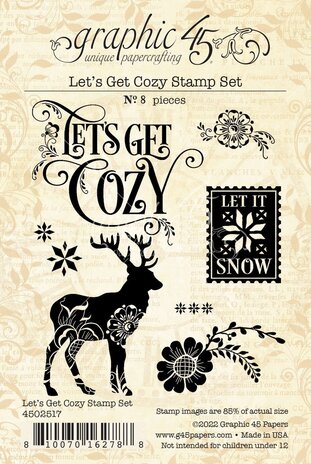 Graphic 45 Let's Get Cozy Clear Stamps (4502517) (OUTLET)