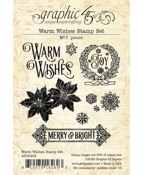 Graphic 45 Warm Wishes Clear Stamps (4502495) (OUTLET)