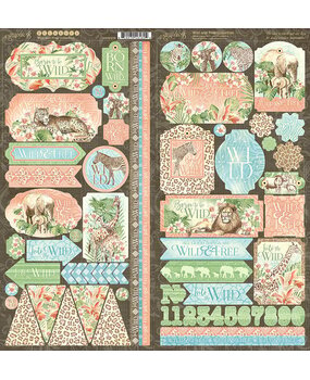 Graphic 45 Wild & Free Stickers (4502408) (OUTLET)