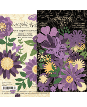 Graphic 45 Flower Assortment Shades of Purple (4502345) (OUTLET)