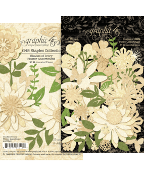 Graphic 45 Flower Assortment Shades of Ivory (4502340) (OUTLET)