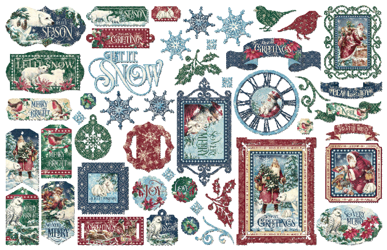 Graphic 45 Let it Snow Die-cut Assortment (4502328) (OUTLET)