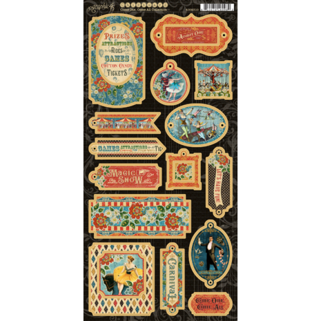 Graphic 45 Come One, Come All! Chipboard (4502310) (OUTLET)