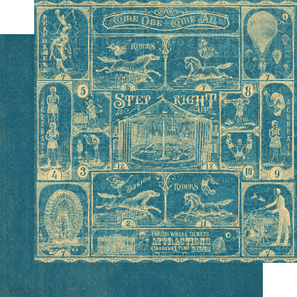 Graphic 45 Come One, Come All! 12x12 Inch Patterns & Solids Paper Pad (4502309) (OUTLET)