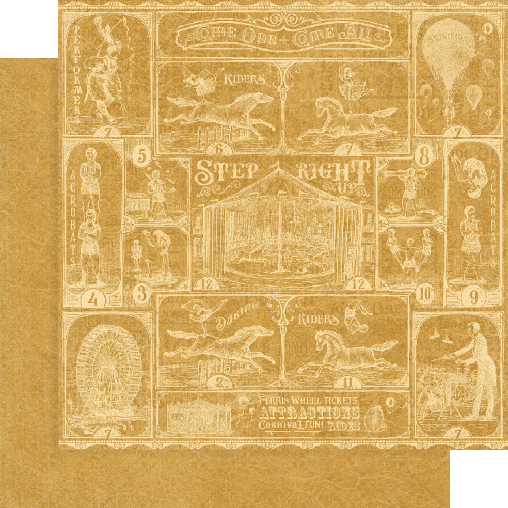 Graphic 45 Come One, Come All! 12x12 Inch Patterns & Solids Paper Pad (4502309) (OUTLET)