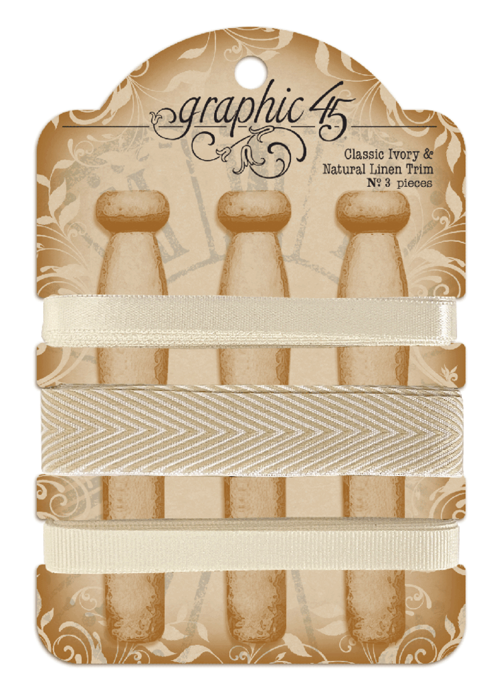Graphic 45 Trim Classic Ivory & Natural Linen (4502289) (OUTLET)