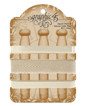 Graphic 45 Trim Classic Ivory & Natural Linen (4502289) (OUTLET)