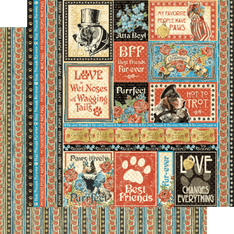 Graphic 45 Well Groomed 8x8 Inch Paper Pad (4502265) (OUTLET)