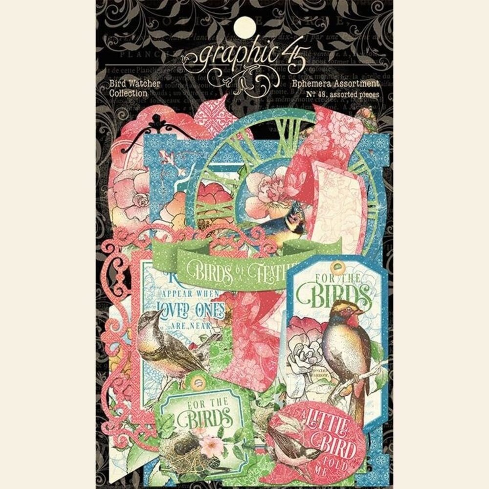 Graphic 45 Bird Watcher Die-cut Assortment (4502216) (OUTLET)