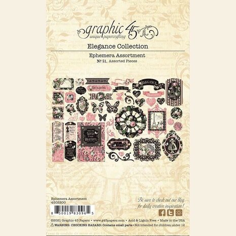 Graphic 45 Elegance Die-cut Assortment (4502200) (OUTLET)