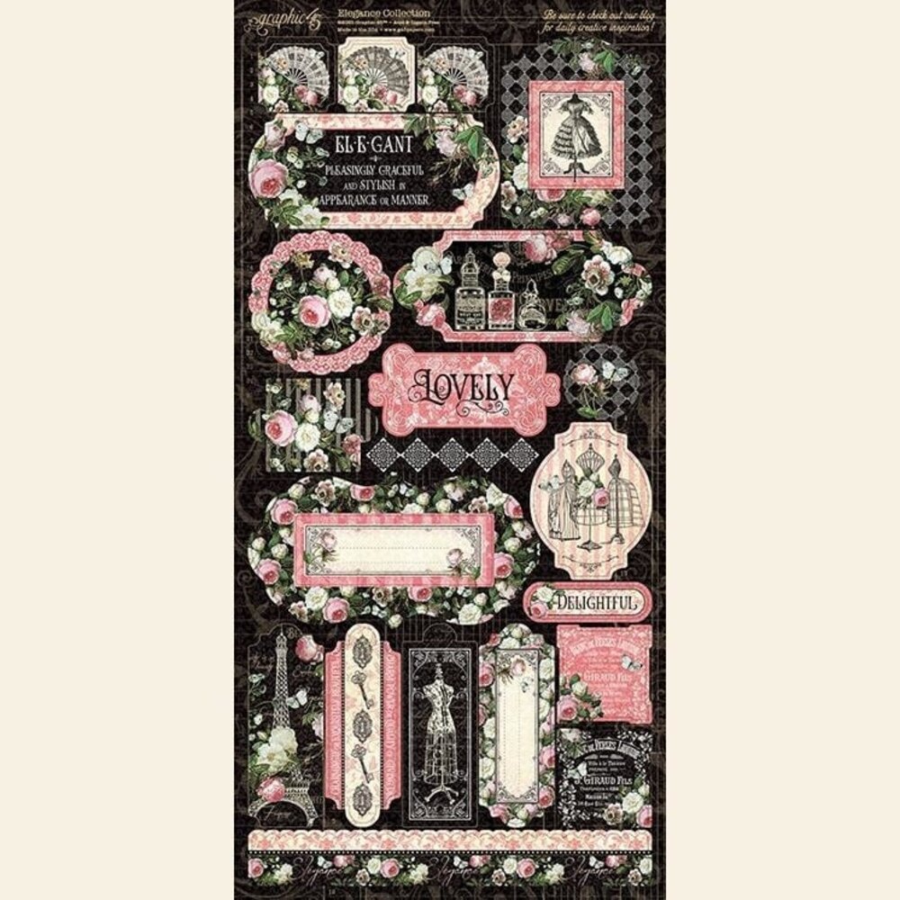 Graphic 45 Elegance Stickers (4502198) (OUTLET)