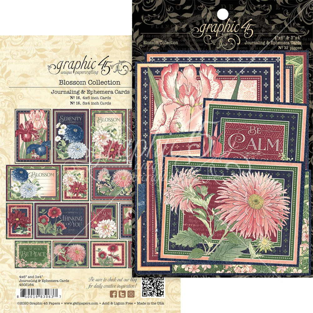 Graphic 45 Blossom Ephemera & Journaling Cards (4502164) (OUTLET)