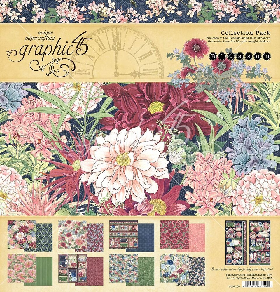 Graphic 45 Blossom 12x12 Inch Collection Pack (4502160) (OUTLET) Graphic 45 Blossom 12x12 Inch Collection Pack (4502160) (OUTLET)