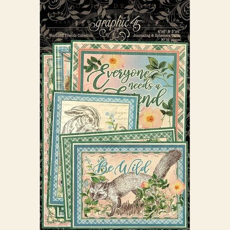 Graphic 45 Woodland Friends Ephemera & Journaling Cards (4502139) (OUTLET)
