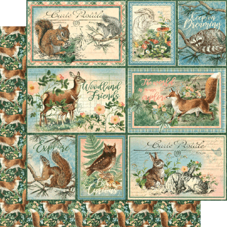 Graphic 45 Woodland Friends 8x8 Pad (4502134) (OUTLET)