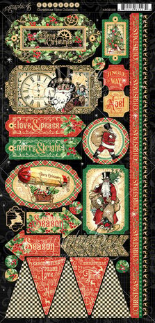 Graphic 45 Christmas Time Stickers (4502122) (OUTLET)