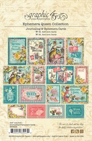 Graphic 45 Ephemera Queen Ephemera & Journaling Cards (45021208) (OUTLET)