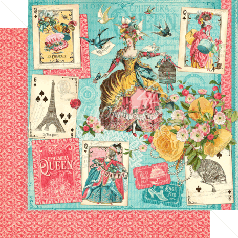 Graphic 45 Ephemera Queen 8x8 Inch Paper Pad (4502103) (OUTLET)