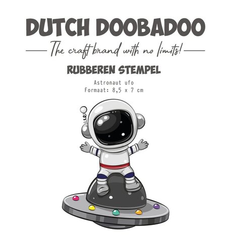 Dutch Doobadoo Outer Space Rubber Stamp A7 Astronaut Ufo (497.004.033) (OUTLET)