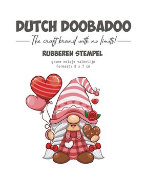 Dutch Doobadoo Rubber Stamp Gnome Meisje Valentijn (497.004.029) (OUTLET)