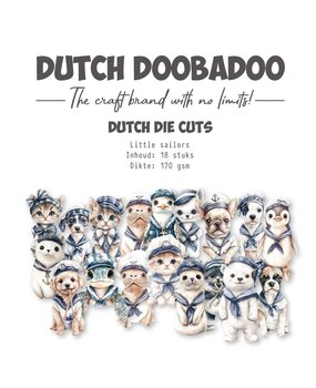 Dutch Doobadoo Waves at the Sea A7 Dutch Collage Die-Cuts Little Sailors (18pcs) (474.007.509) (OUTLET)