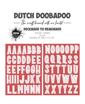 Dutch Doobadoo Dream Plan Do December to Remember A4 Die Cut Sheet Alphabet (2pcs) (474.007.020) (OUTLET)