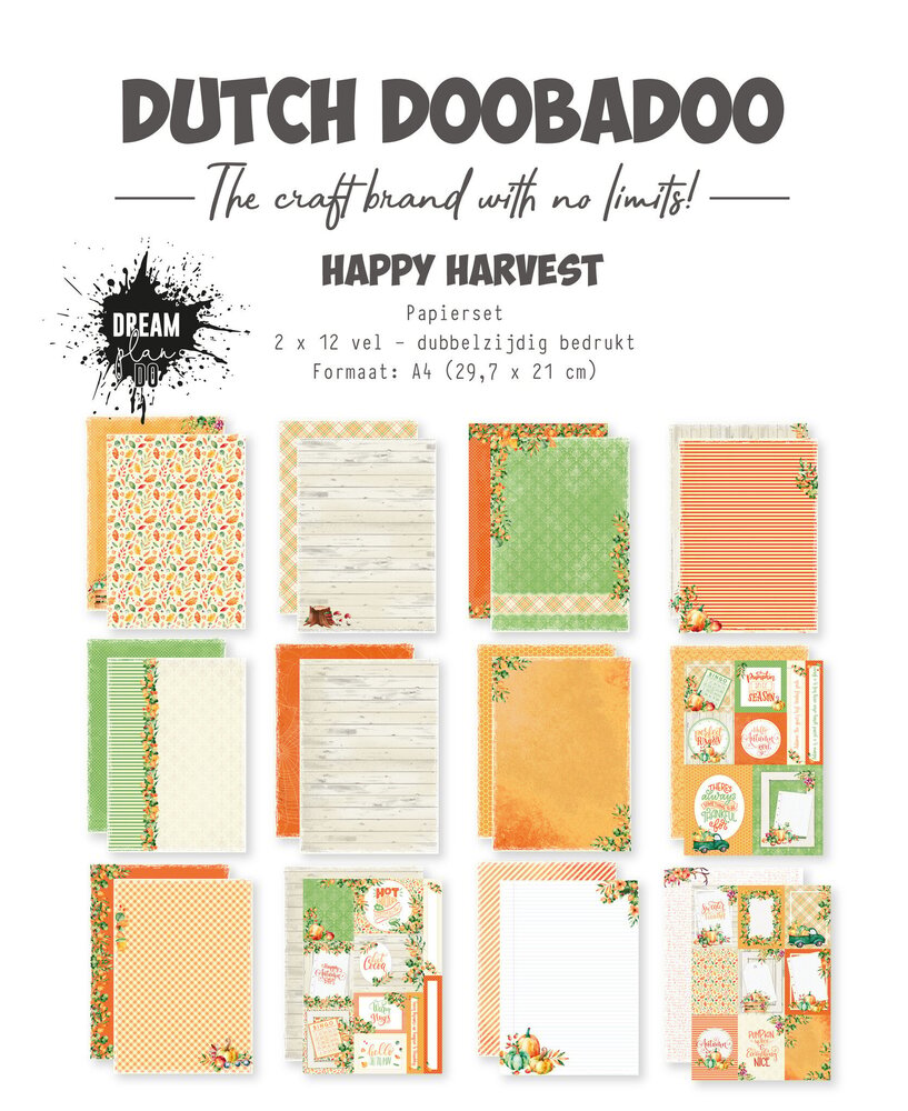 Dutch Doobadoo Dream Plan Do Happy Harvest A4 Paper Pack (473.005.066) (OUTLET)