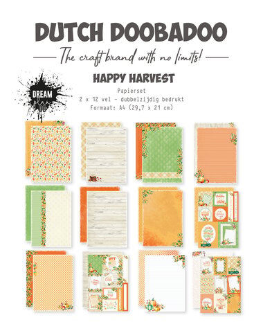 Dutch Doobadoo Dream Plan Do Happy Harvest A4 Paper Pack (473.005.066) (OUTLET)