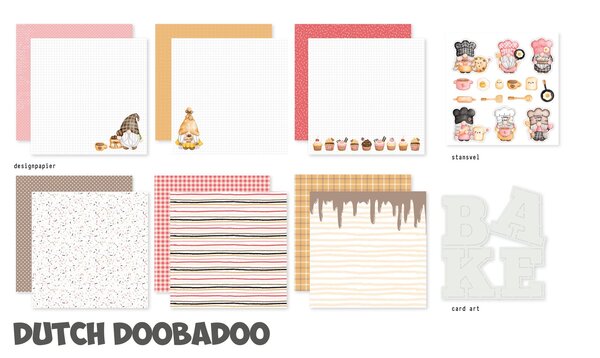 Dutch Doobadoo Crafty Kit Little Chef 21x21cm (473.005.053) (OUTLET)