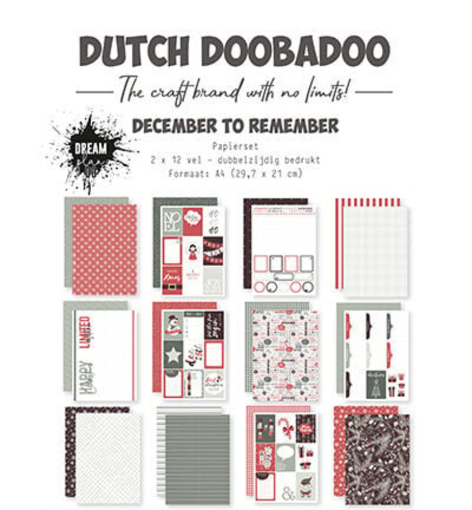 Dutch Doobadoo Dream Plan Do December to Remember A4 Paper Pack (473.005.052) (OUTLET)