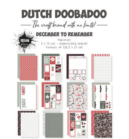 Dutch Doobadoo Dream Plan Do December to Remember A4 Paper Pack (473.005.052) (OUTLET)