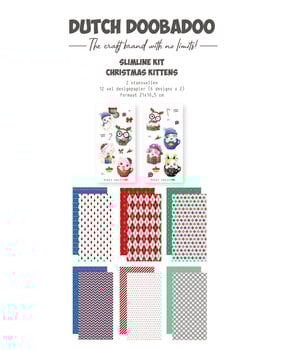 Dutch Doobadoo Crafty Kit Slimline Christmas Kittens (473.005.051) (OUTLET)