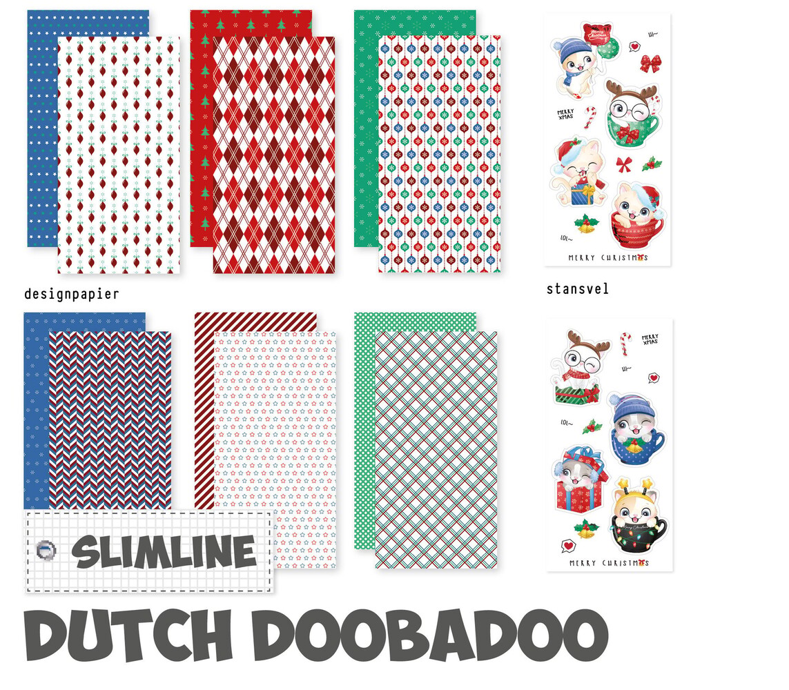 Dutch Doobadoo Crafty Kit Slimline Christmas Kittens (473.005.051) (OUTLET) Dutch Doobadoo Crafty Kit Slimline Christmas Kittens (473.005.051) (OUTLET)