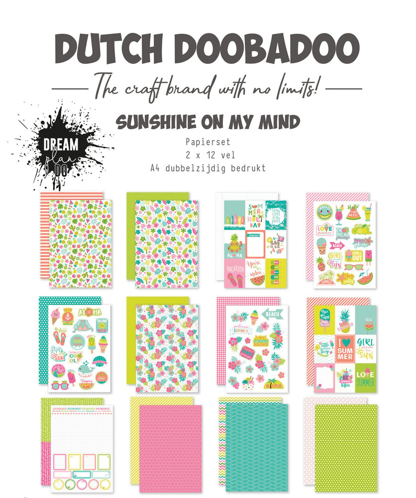 Dutch Doobadoo Dutch Paper Art A4 Dream Plan Do Sunshine on My Mind (473.005.048) (OUTLET)