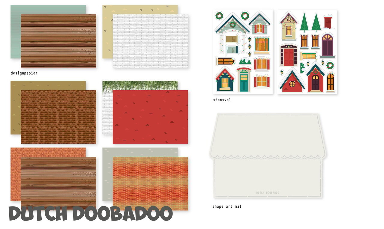 Dutch Doobadoo Crafty Kit A5 Christmas Scene (472.100.006) (OUTLET)