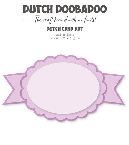 Dutch Doobadoo Happy Easter Card Art A5 Scallop Label (470.784.368) (OUTLET)