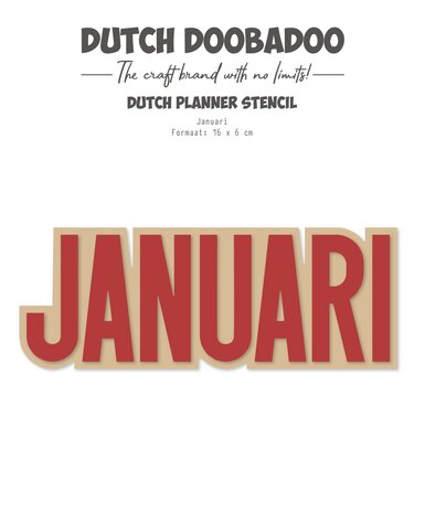 Dutch Doobadoo Dutch Planner Stencil A5 Januari (470.784.356) (OUTLET)
