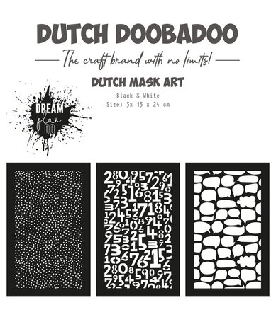 Dutch Doobadoo Dutch Mask Art A5 Black & White Dream Plan Do (3pcs) (470.784.225) (OUTLET) Dutch Doobadoo Dutch Mask Art A5 Black & White Dream Plan Do (3pcs) (470.784.225) (OUTLET)