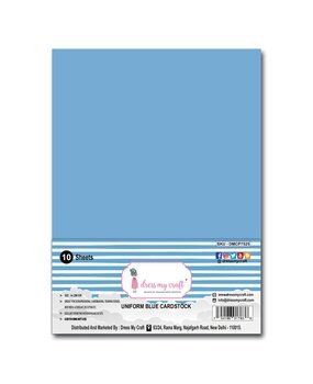 Dress My Craft Uniform Blue A4 Cardstock (10sheets) (DMCP7525) (OUTLET)
