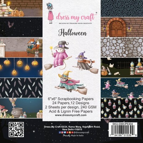 Dress My Craft Halloween 6x6 Inch Paper Pad (DMCP6304) (OUTLET)