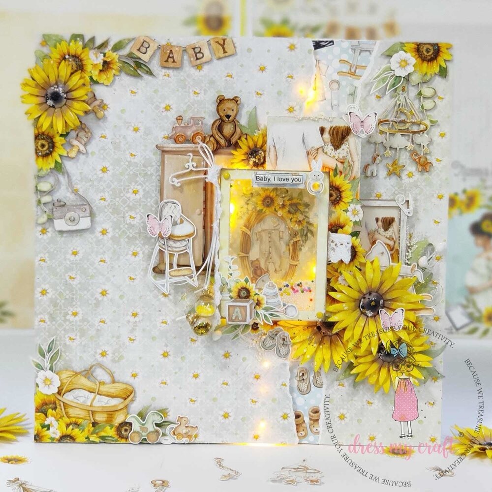 Dress My Craft Mom To Be 12x12 Inch Paper Pad (DMCP5798) (OUTLET)