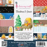 Dress My Craft Christmas & Jinnie 12x12 Inch Paper Pad (DMCP5523) (OUTLET)