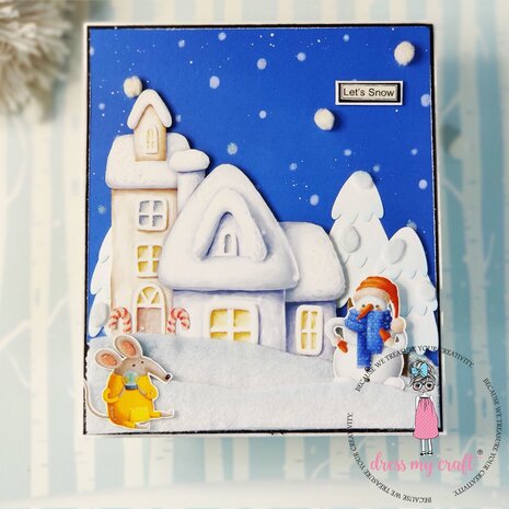 Dress My Craft Christmas & Jinnie 12x12 Inch Paper Pad (DMCP5523) (OUTLET)