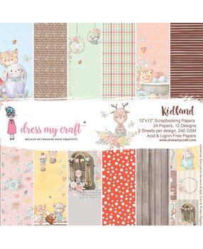 Dress My Craft Kidland 12x12 Inch Paper Pad (DMCP5479) (OUTLET)