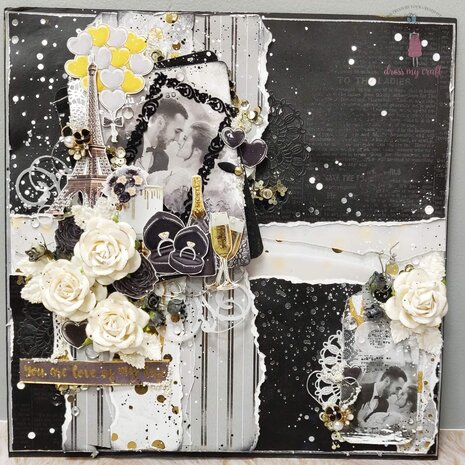 Dress My Craft Mr. & Mrs 6x6 Inch Paper Pad (DMCP2531) (OUTLET)