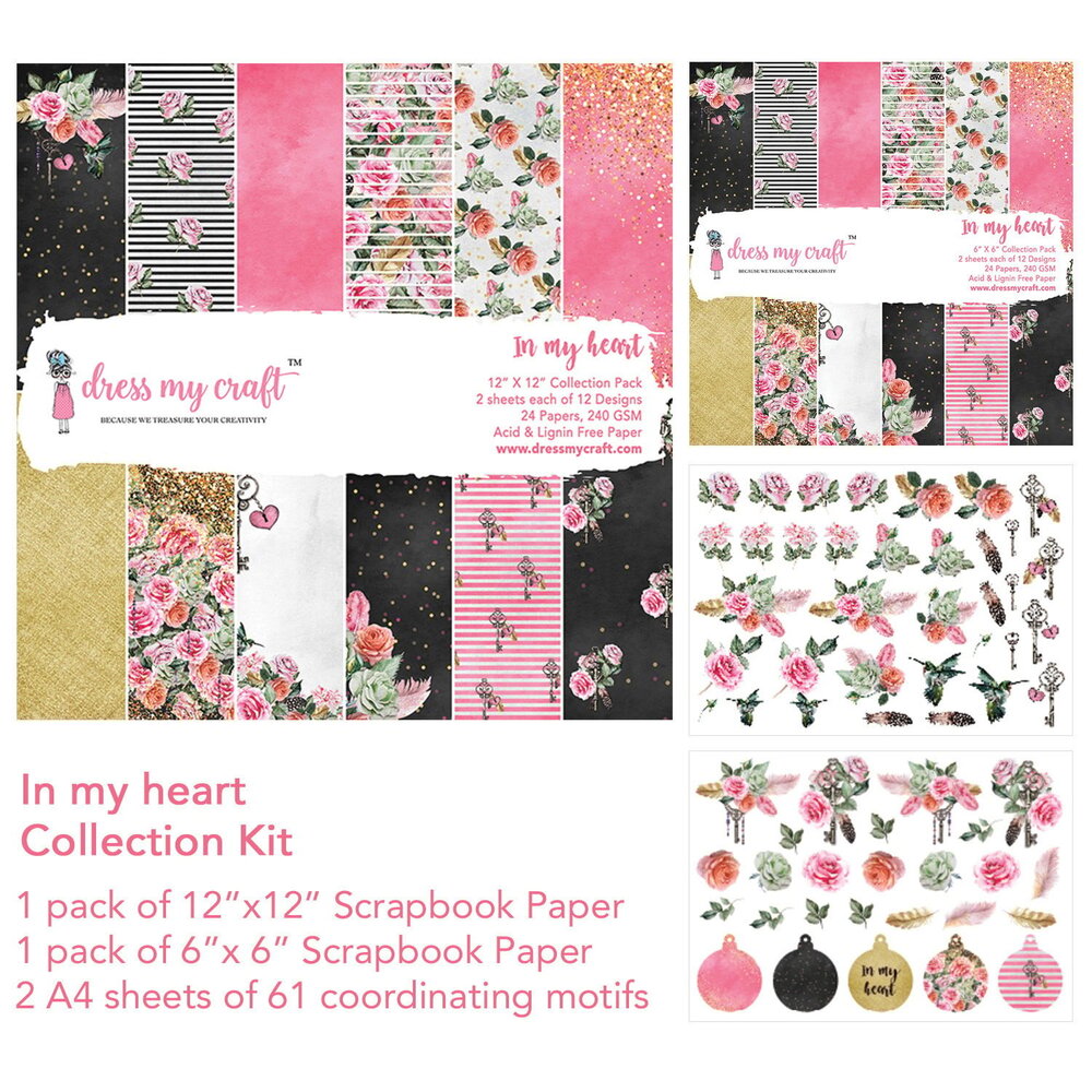 Dress My Craft In My Heart Collection Kit (DMCP2135) (OUTLET) Dress My Craft In My Heart Collection Kit (DMCP2135) (OUTLET)